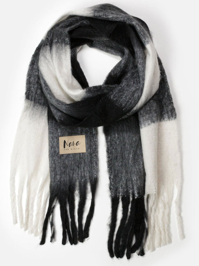 Nana The Brand Geneve Scarf | BLACK/WHITE