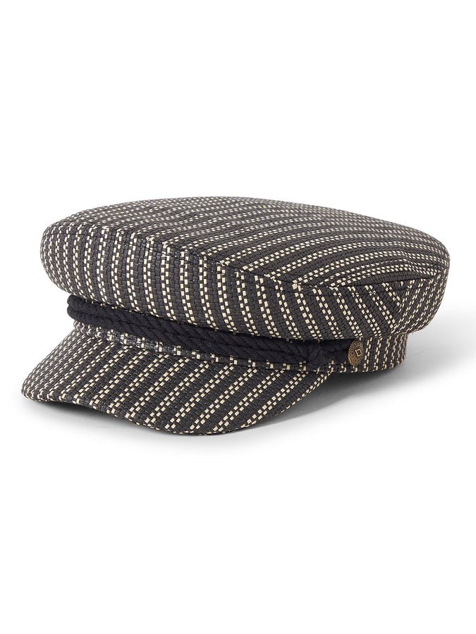 Brixton Fiddler Fisherman Snapback Hat | BLACK/NATURAL STRAW