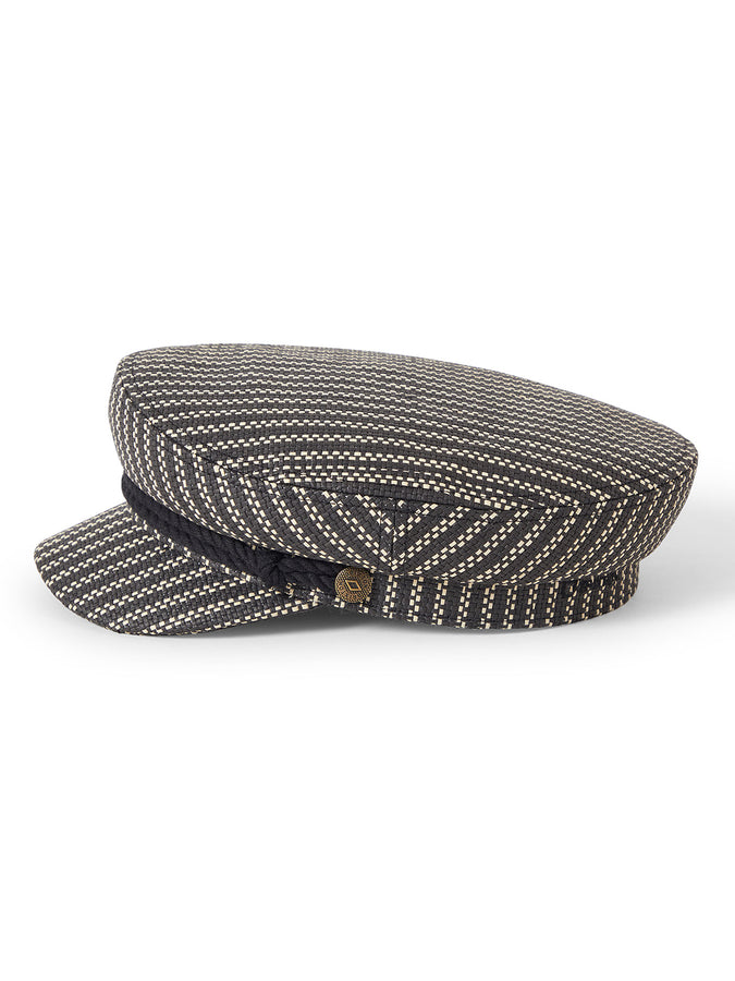 Brixton Fiddler Fisherman Snapback Hat | BLACK/NATURAL STRAW