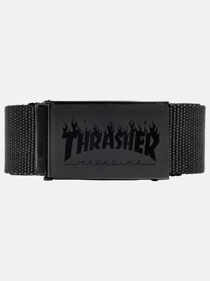 Thrasher Flame Buckle Bottle Opener Belt | BLACK
