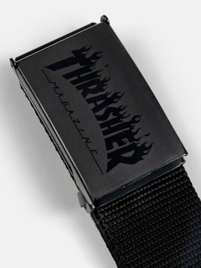 Thrasher Flame Buckle Bottle Opener Belt | BLACK