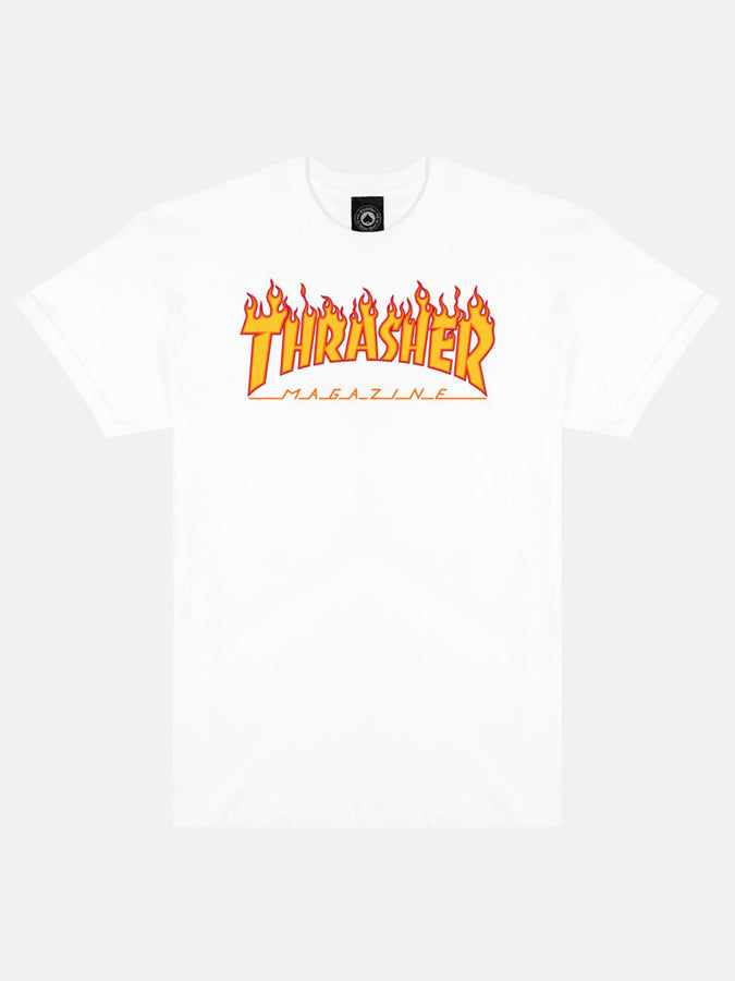 Thrasher Flame Logo T-Shirt Spring 2026 | WHITE