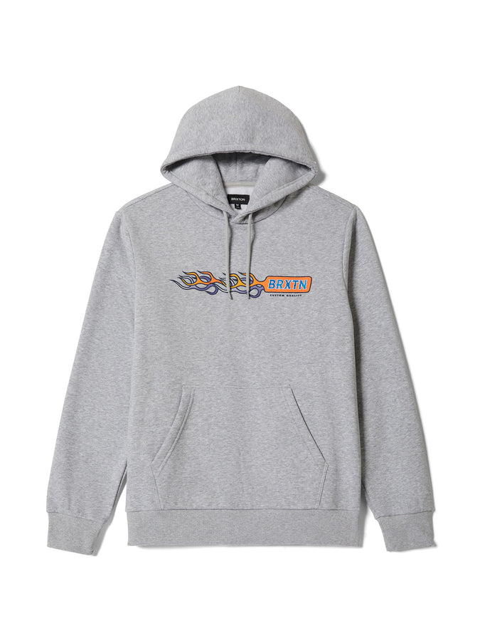 Brixton Flames Hoodie Holiday 2025 | HEATHER GREY