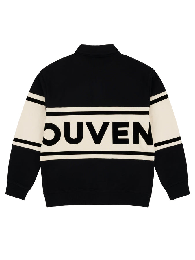 Souvenir Fleece Rugby Long Sleeve Polo Winter 2026 | BLACK/MARSHMALLOW