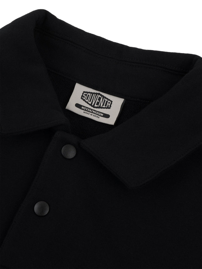 Souvenir Fleece Rugby Long Sleeve Polo Winter 2026 | BLACK/MARSHMALLOW