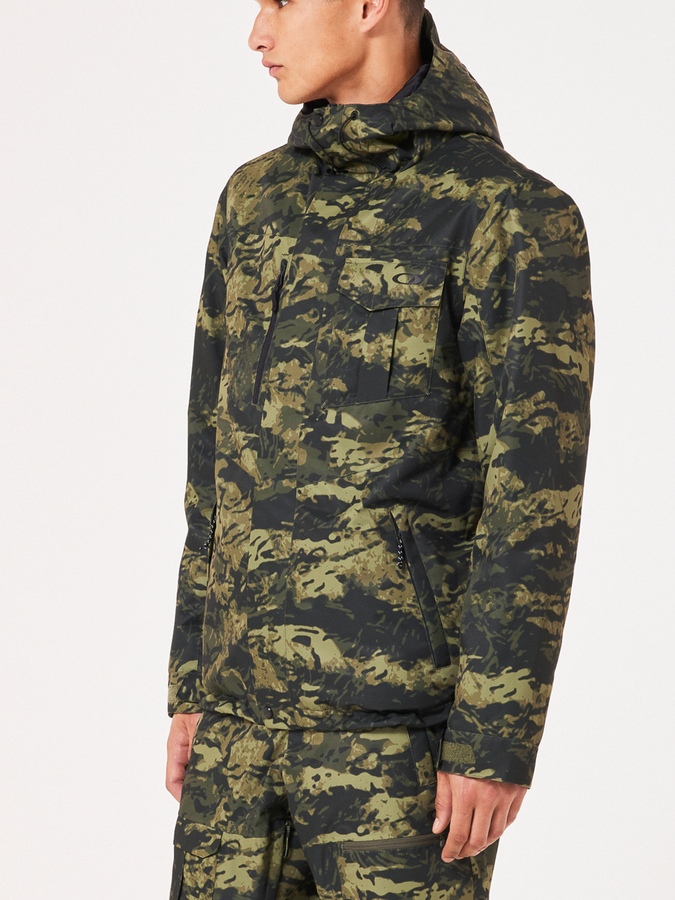 Oakley Core Divisional RC Snowboard Jacket 2025 | TIGER CAMO GREEN (BFQ)