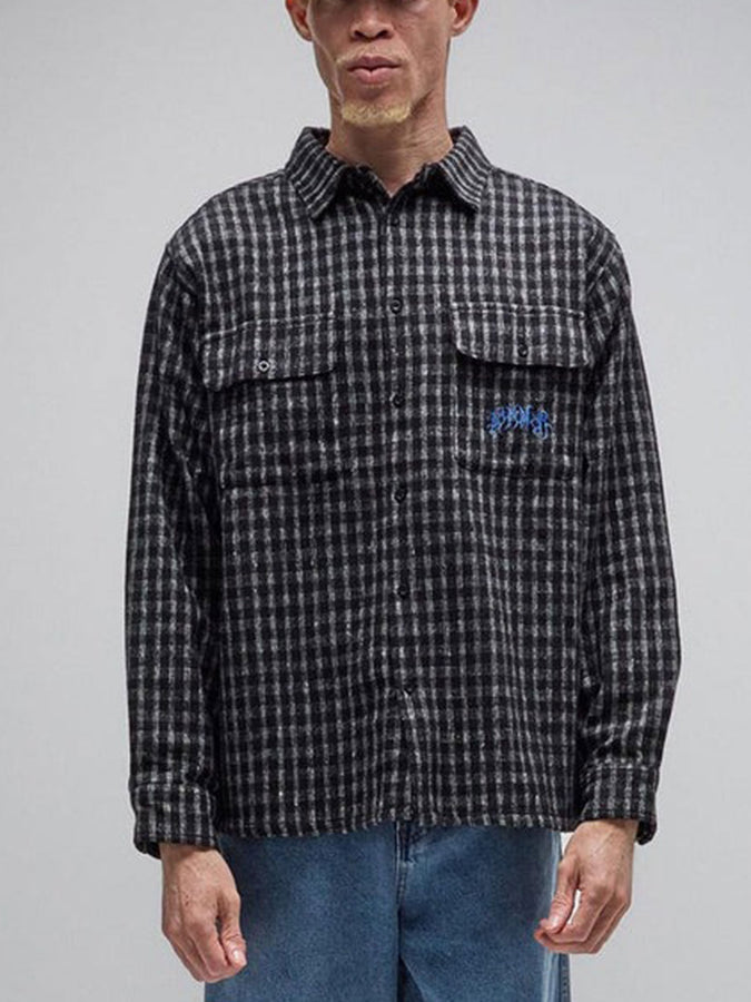 Former Vivian Flannel Long Sleeve Buttondown Shirt Spring 2026 | WORN BLACK