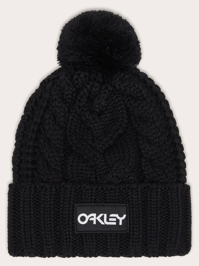 Oakley Harper Pom Beanie | BLACK/WHITE LOGO (05F)