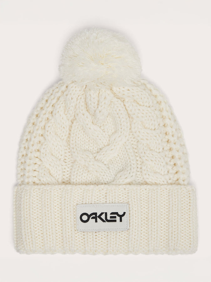 Oakley Harper Pom Beanie | ARCTIC WHITE/BLACKOUT (9WI)