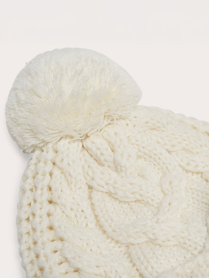 Oakley Harper Pom Beanie | ARCTIC WHITE/BLACKOUT (9WI)