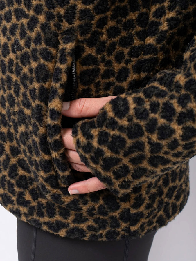 Eivy Versa Sherpa Black/Leopard Jacket Winter 2026 | BLACK/LEOPARD