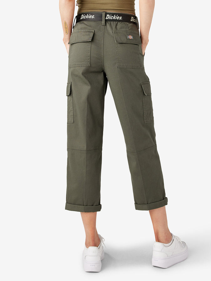 Dickies Women Cargo Crop Pants Spring 2024 | OLIVE GREEN (OG)