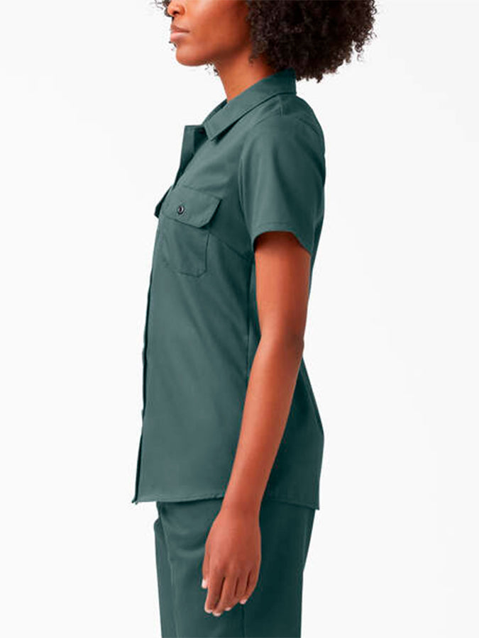 Dickies Original Work Buttondown Shirt Short Sleeve Spring 2024 | LINCOLN GREEN (LSO)
