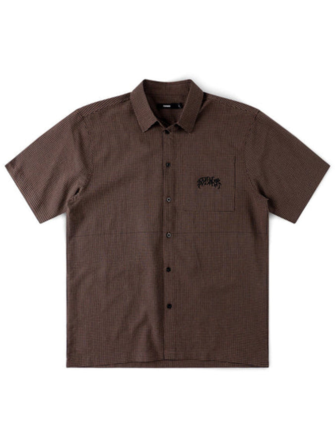 Former Vivian Check Short Sleeve Buttondown Shirt Summer 2026 | BROWN