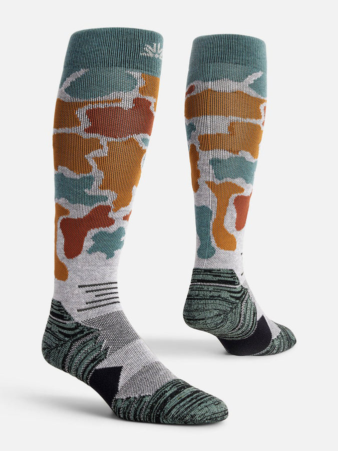 Corduroy Snow Service Duck Camo Socks | GREY