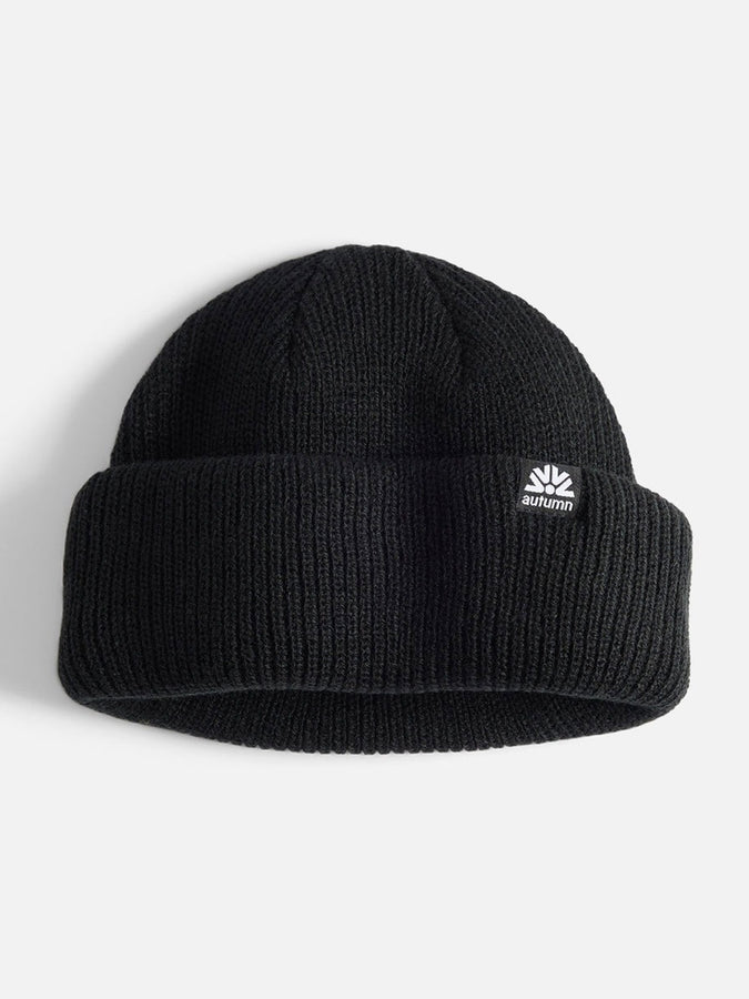 Autumn Double Roll Beanie | BLACK