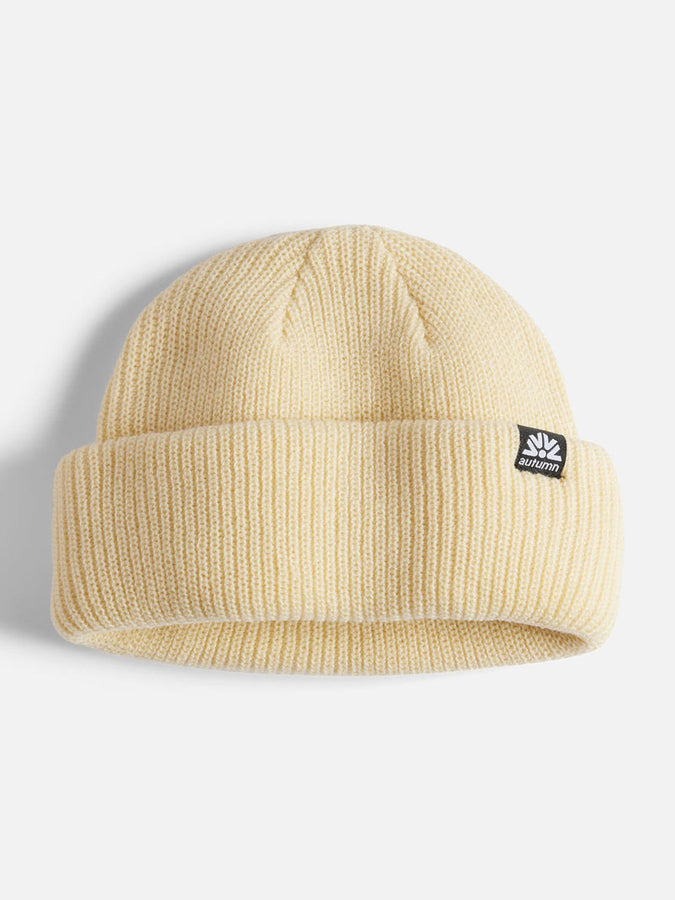 Autumn Double Roll Beanie | EGGSHELL