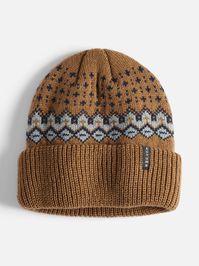 Autumn Fairisle Beanie | LIGHT BROWN