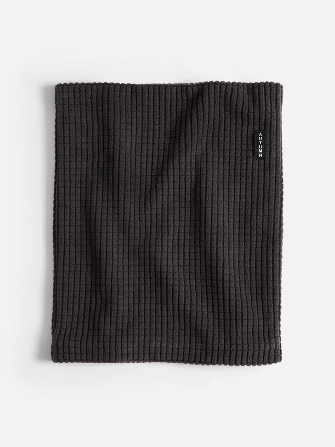 Autumn Grid Fleece Neck Warmer | BLACK