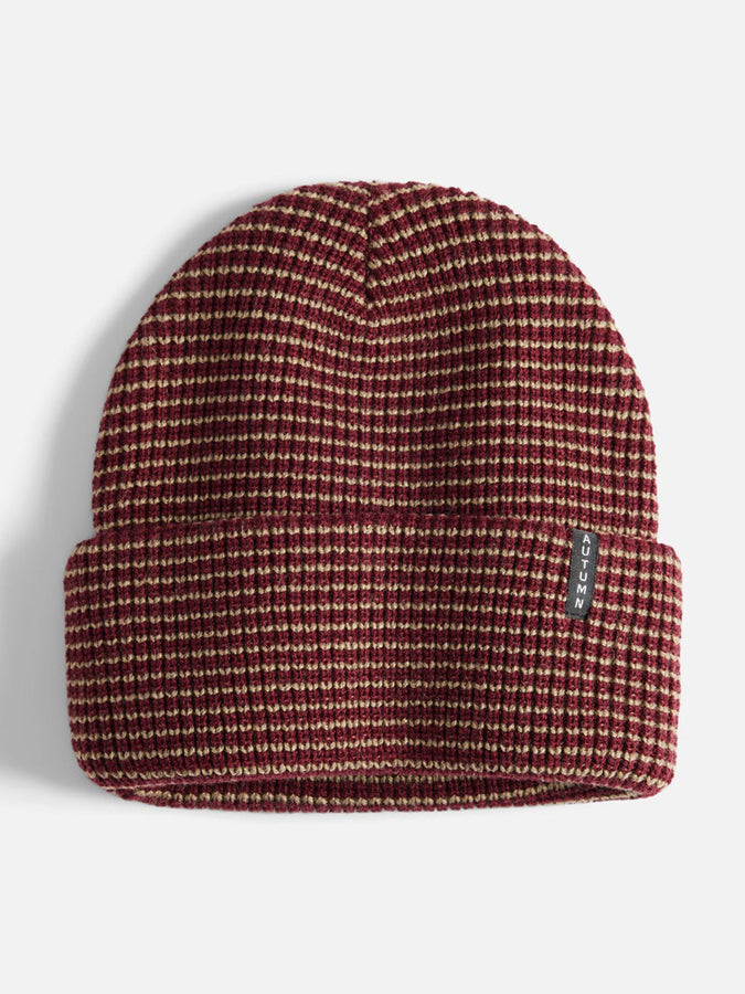 Autumn Stripe Beanie | MERLOT