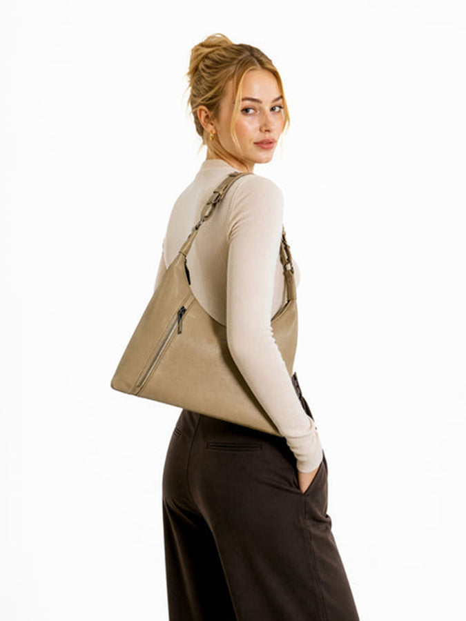 Matt & Nat Grain Morgan Handbag | ALMOND