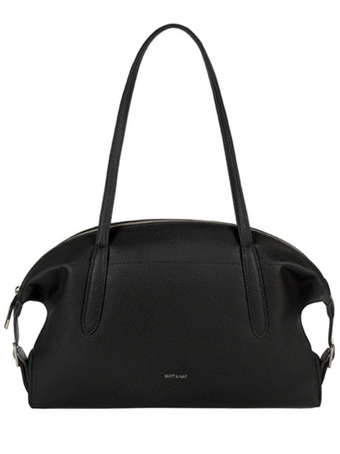 Matt & Nat Grain Vania Satchel Tote Bag | BLACK