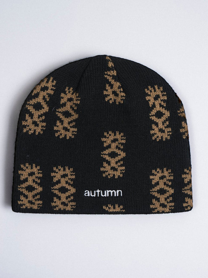 Autumn Glyphs Beanie | BLACK