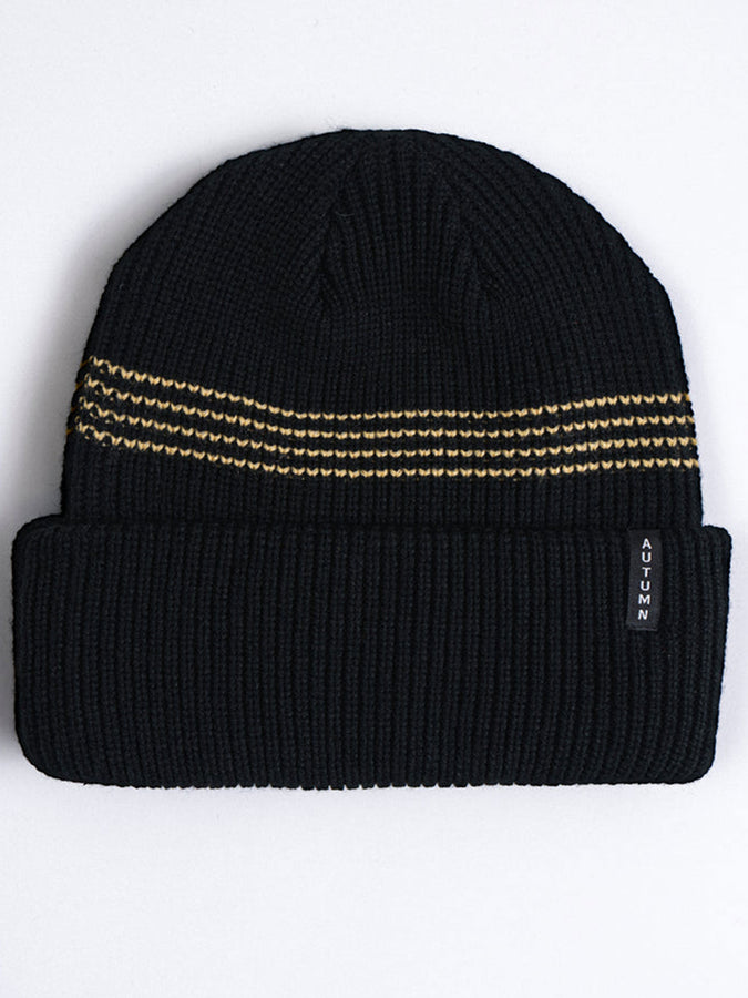 Autumn Mini Stripe Beanie | BLACK