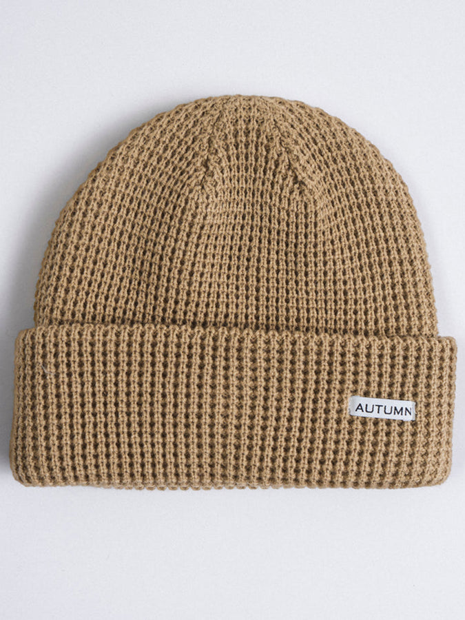 Autumn Waffle Beanie | SAND