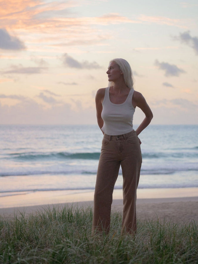 Rhythm Essential Rib Tank Top Spring 2026 | NATURAL