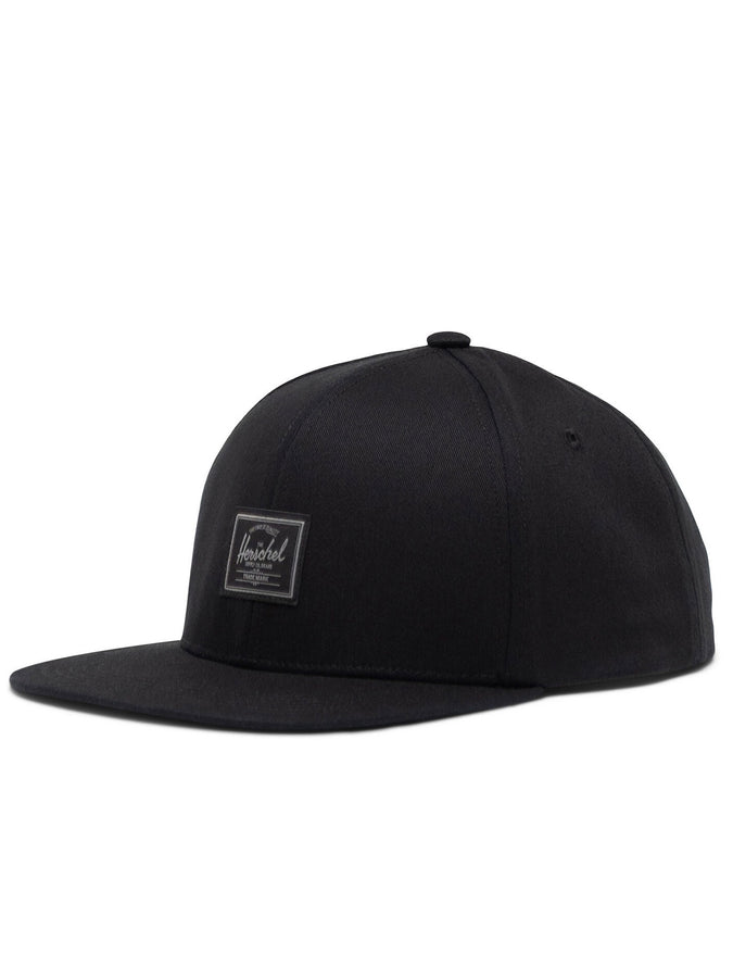 Herschel Whaler 6 Panel Strapback Hat | BLACK TONAL (05881)