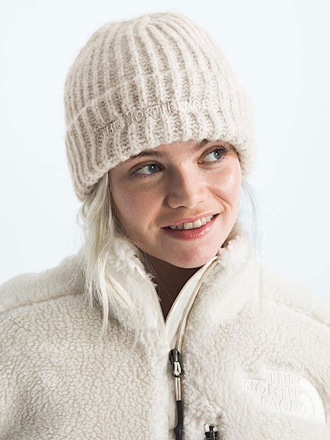 The North Face Fohair Cabin Beanie | WHITE DUNE (QLI)