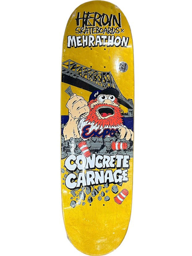 Mehrathon x Heroin Concrete Carnage Egg 9 Skateboard Deck | MULTI