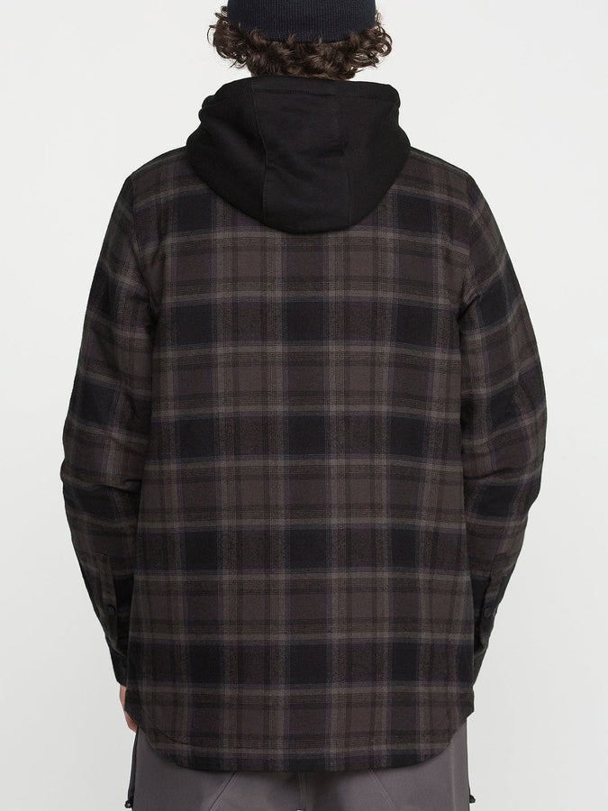 Volcom Enson Insulated Riding Flannel Long Sleeve Buttondown Shirt Winter 2027 | BLACK (BLK)