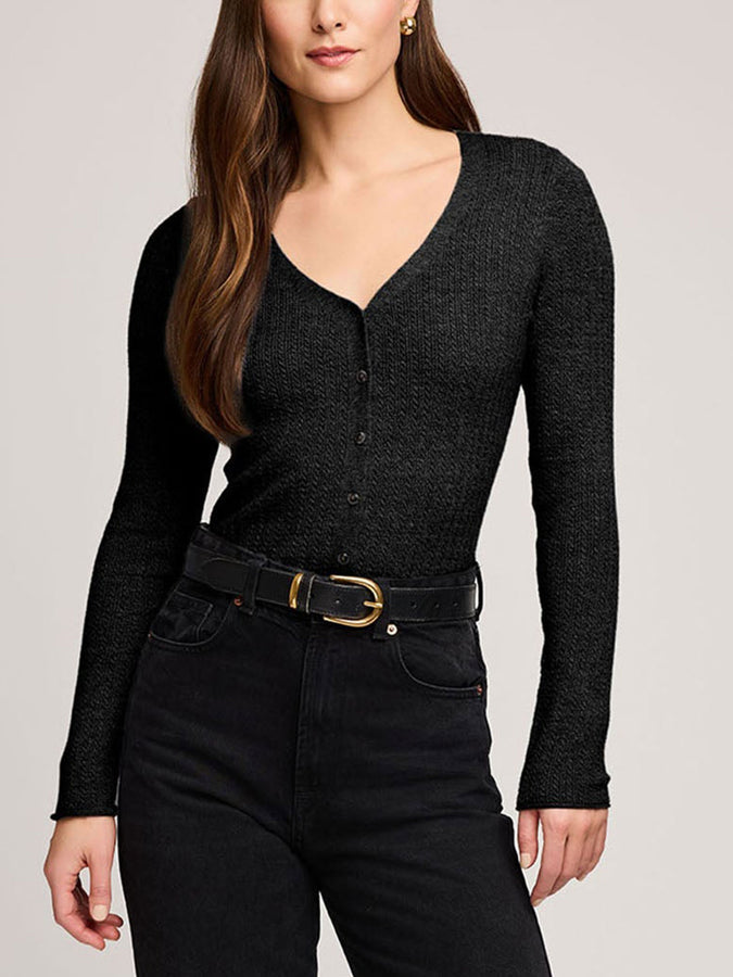 Gentle Fawn Mia Long Sleeve Top Holiday 2025 | BLACK