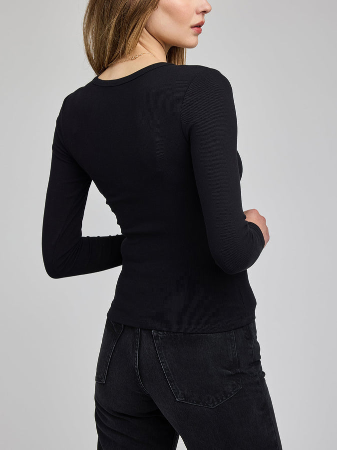 Gentle Fawn Libby Long Sleeve T-Shirt Spring 2026 |  BLACK