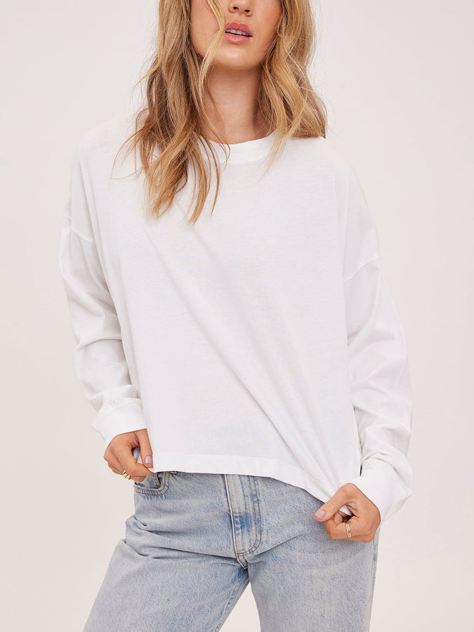 Gentle Fawn Christy Long Sleeve T-Shirt Spring 2026 | WHITE