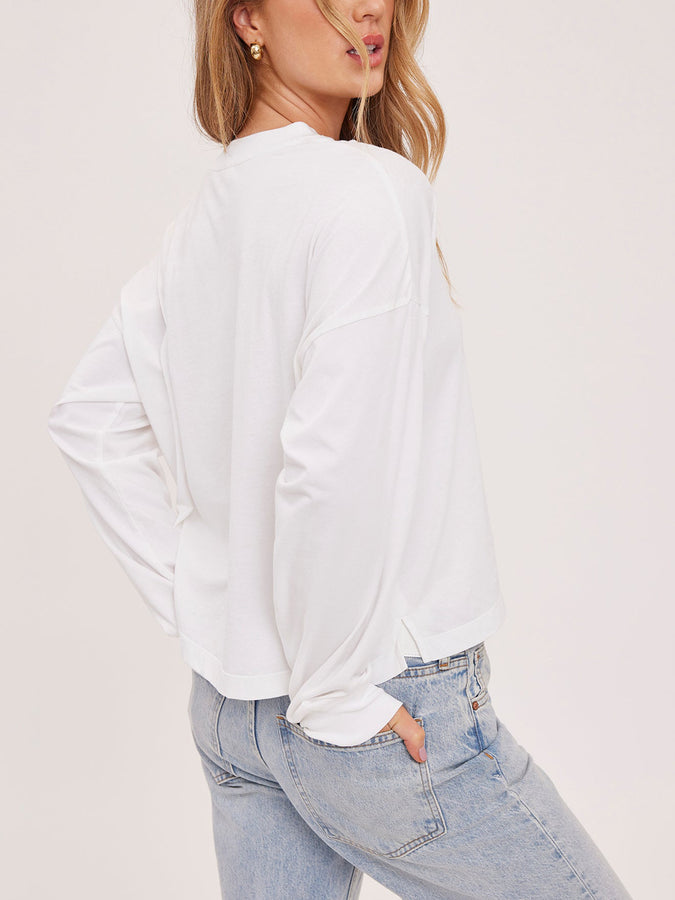 Gentle Fawn Christy Long Sleeve T-Shirt Spring 2026 | WHITE