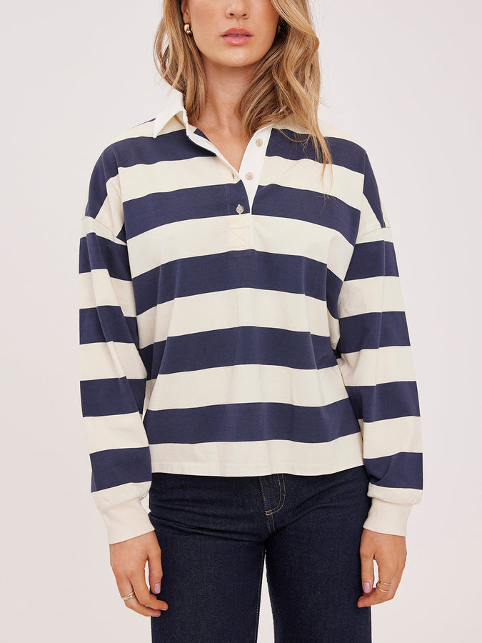 Gentle Fawn Britt Polo Spring 2026 | NAVY STRIPE
