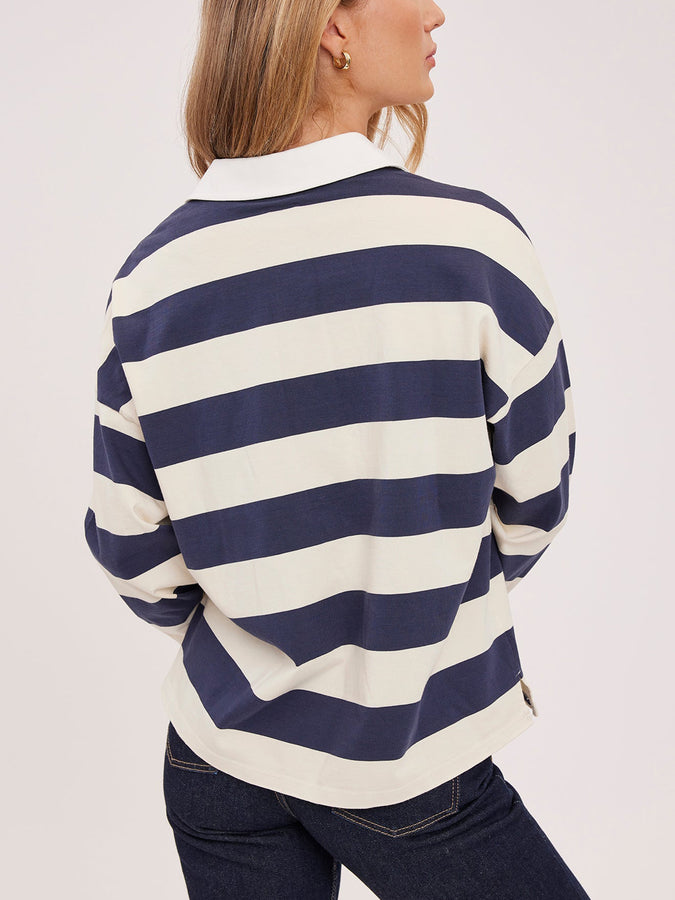 Gentle Fawn Britt Polo Spring 2026 | NAVY STRIPE
