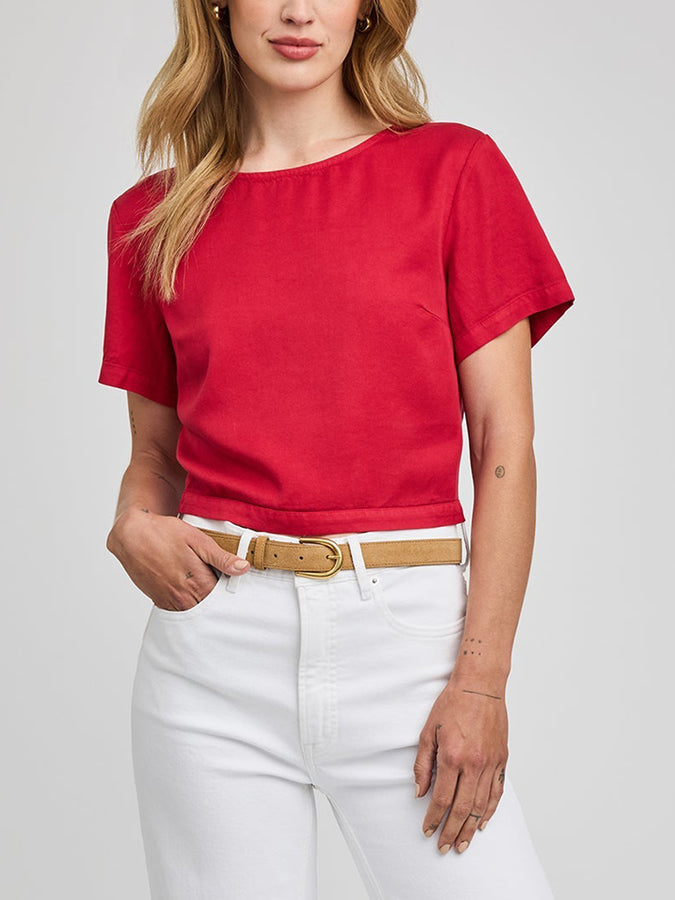 Gentle Fawn Alessandra T-Shirt Spring 2026 | WASHED GARNET