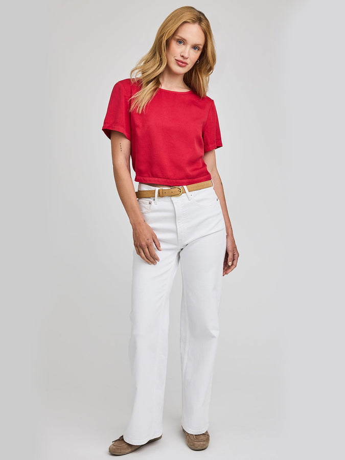 Gentle Fawn Alessandra T-Shirt Spring 2026 | WASHED GARNET