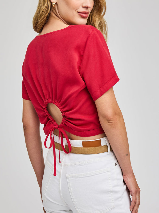 Gentle Fawn Alessandra T-Shirt Spring 2026 | WASHED GARNET