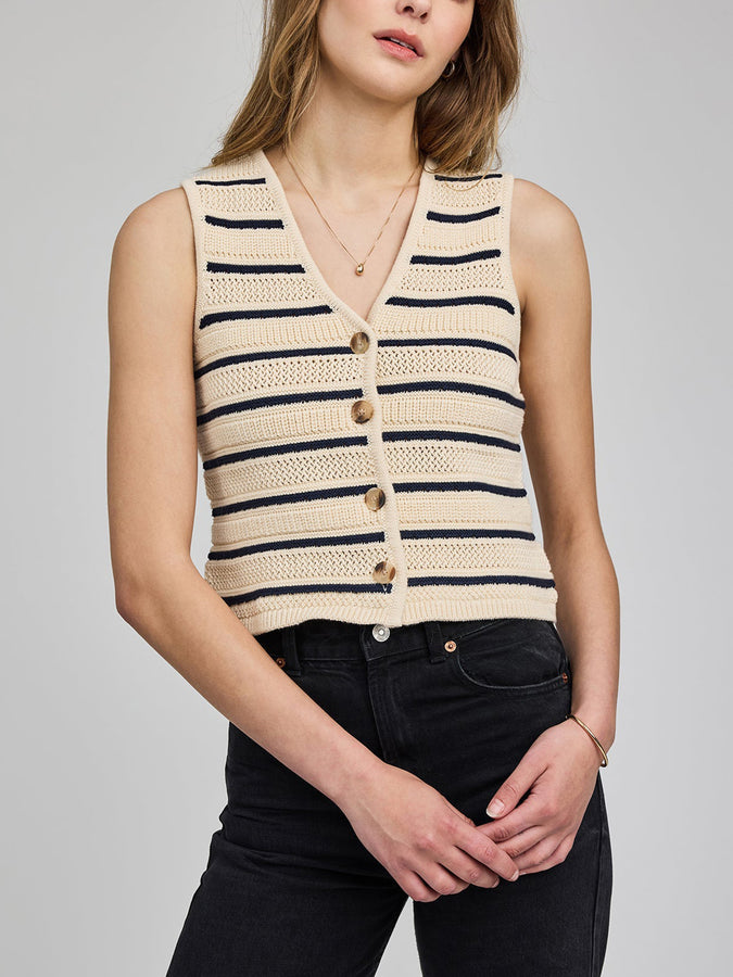 Gentle Fawn Mariana Vest Spring 2026 |NAVY STRIPE