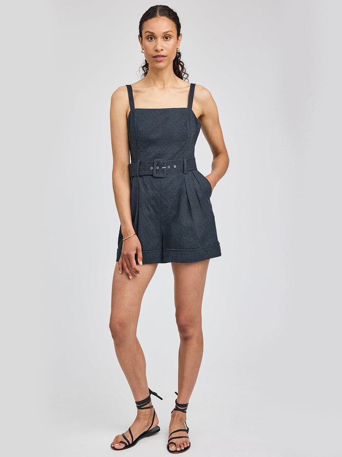 Gentle Fawn Marta Romper Spring 2026 | BLACK
