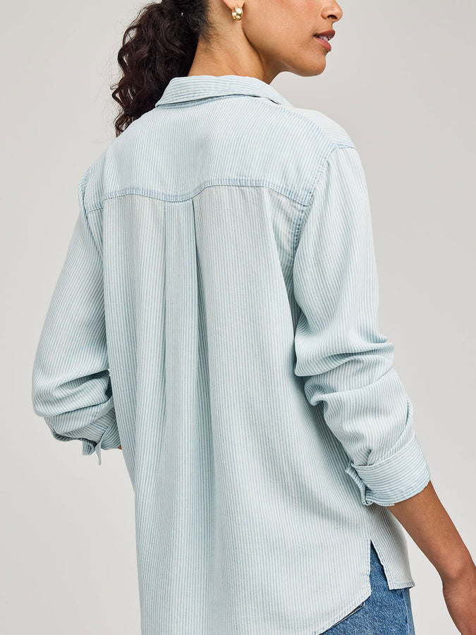 Gentle Fawn Ozzy Long Sleeve Buttondown Shirt Spring 2026 | BLUE STRIPE