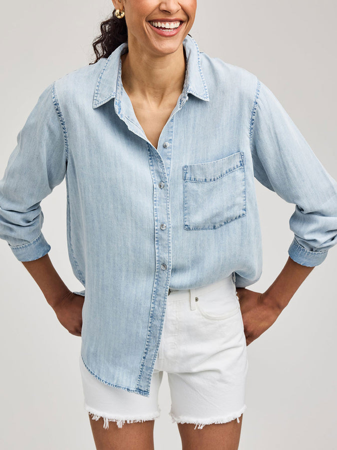 Gentle Fawn Ozzy Long Sleeve Buttondown Shirt Spring 2026 | LIGHT BLUE