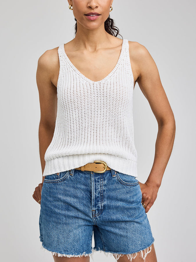 Gentle Fawn Lizzie Tank Top Summer 2026 |  WHITE