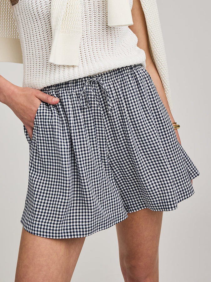 Gentle Fawn Quinn Shorts Summer 2026 | NAVY GINGHAM