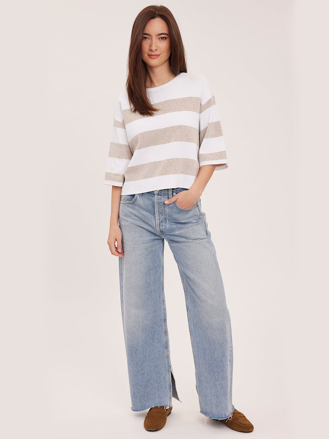 Amina Sweater Fall 2026 | HEATHER CREAM STRIPE